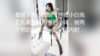 最新下海小仙女【纯欲小白兔】扎着两只辫子的小妹，被两个男的轮番干，刮了毛内射，真猛真精彩 (3)