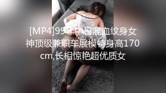 [MP4]99年中日混血纹身女神顶级兼职车展模特身高170cm,长相惊艳超优质女