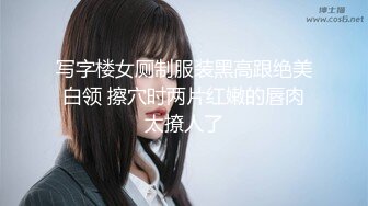 写字楼女厕制服装黑高跟绝美白领 擦穴时两片红嫩的唇肉太撩人了