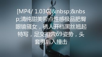 [MP4/ 1.03G]&nbsp;&nbsp;清纯甜美带点性感极品肥臀眼镜骚女，诱人开档黑丝翘起特写，足交扣穴69姿势，头套男后入撞击