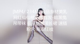 [MP4/ 234M] 极品身材美乳网红仙仙桃新年首发-暗黑兔吊带袜 极品魅惑黑长裙 速插粉穴 高潮狂喷