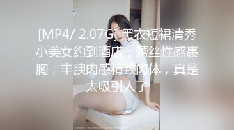 [MP4/ 2.07G] 黑衣短裙清秀小美女约到酒店，蕾丝性感裹胸，丰腴肉感精致肉体，真是太吸引人了